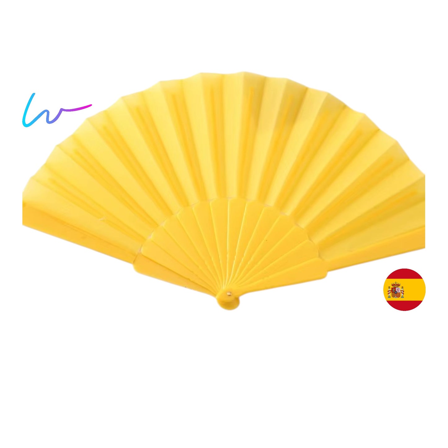 WEDDED® 10 Abanicos Personalizados multicolor | Ideal para bodas y regalos | 23cm | Económicos | La tienda de las bodas