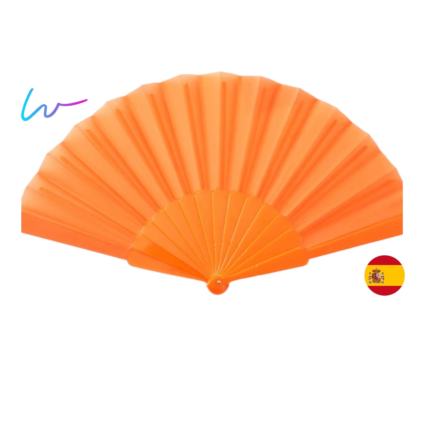 WEDDED® 10 Abanicos Personalizados multicolor | Ideal para bodas y regalos | 23cm | Económicos | La tienda de las bodas