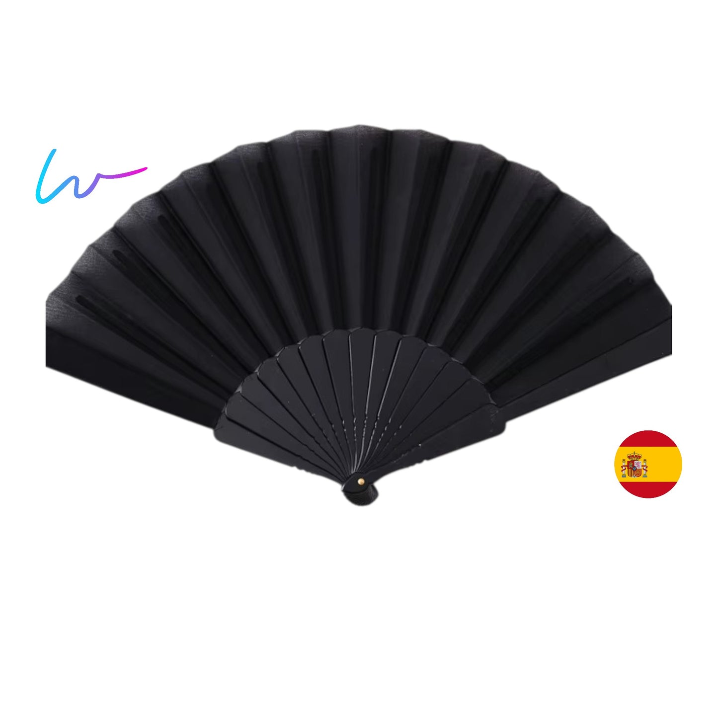 WEDDED® 10 Abanicos Personalizados multicolor | Ideal para bodas y regalos | 23cm | Económicos | La tienda de las bodas