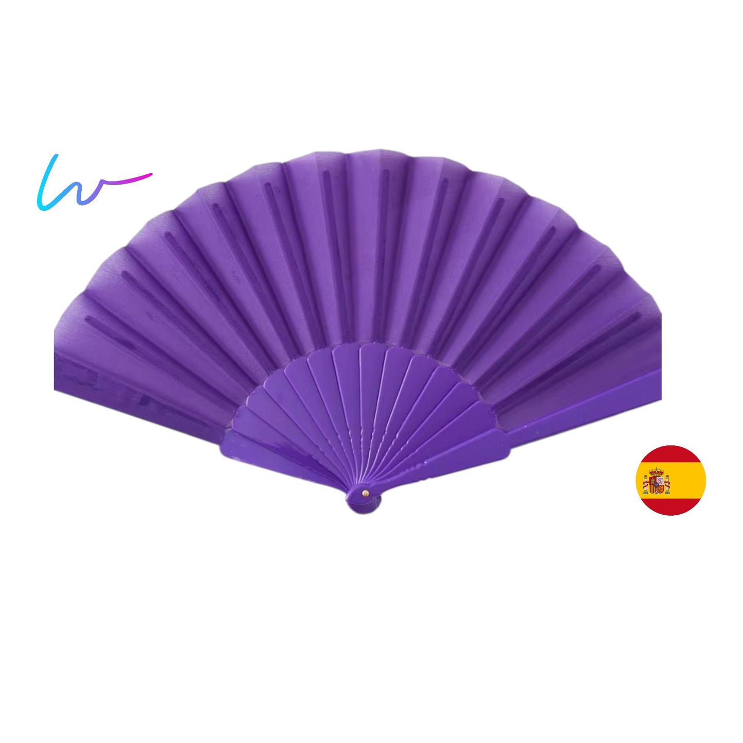 WEDDED® 10 Abanicos Personalizados multicolor | Ideal para bodas y regalos | 23cm | Económicos | La tienda de las bodas