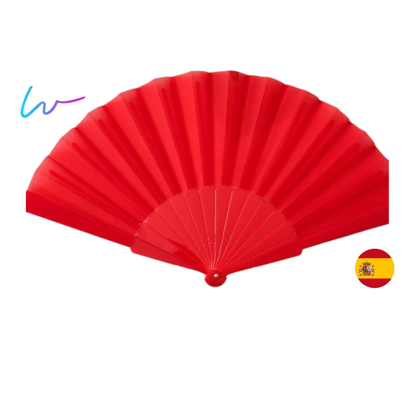 WEDDED® 10 Abanicos Personalizados multicolor | Ideal para bodas y regalos | 23cm | Económicos | La tienda de las bodas
