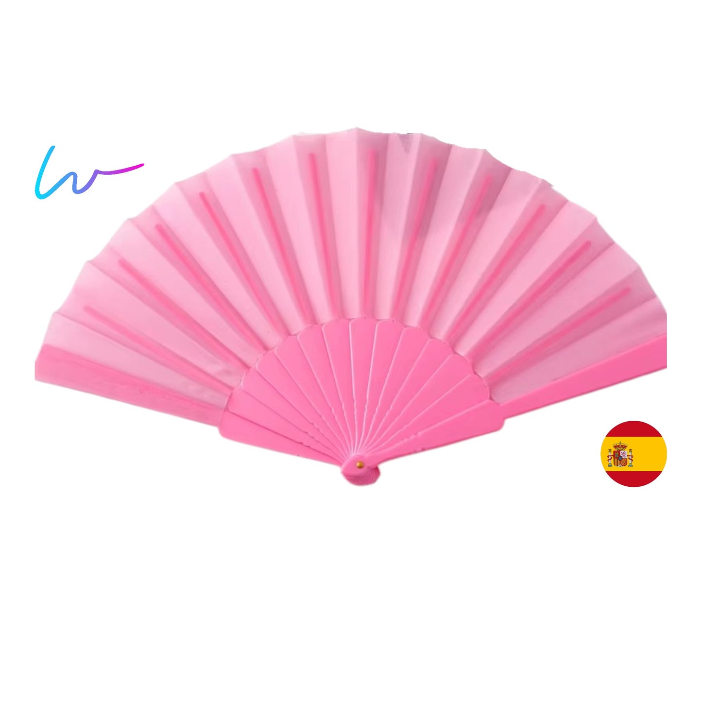 WEDDED® 10 Abanicos Personalizados multicolor | Ideal para bodas y regalos | 23cm | Económicos | La tienda de las bodas