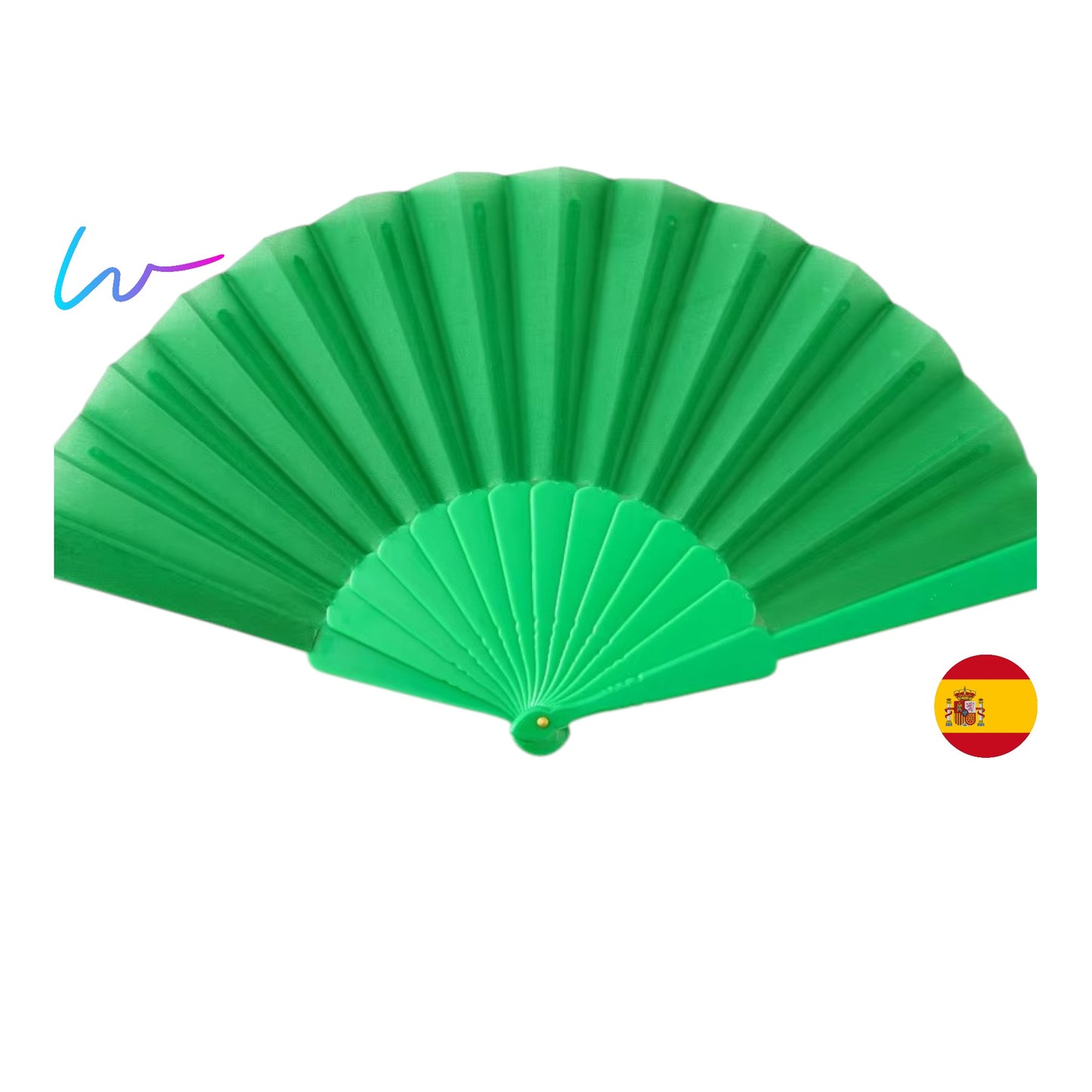 WEDDED® 10 Abanicos Personalizados multicolor | Ideal para bodas y regalos | 23cm | Económicos | La tienda de las bodas