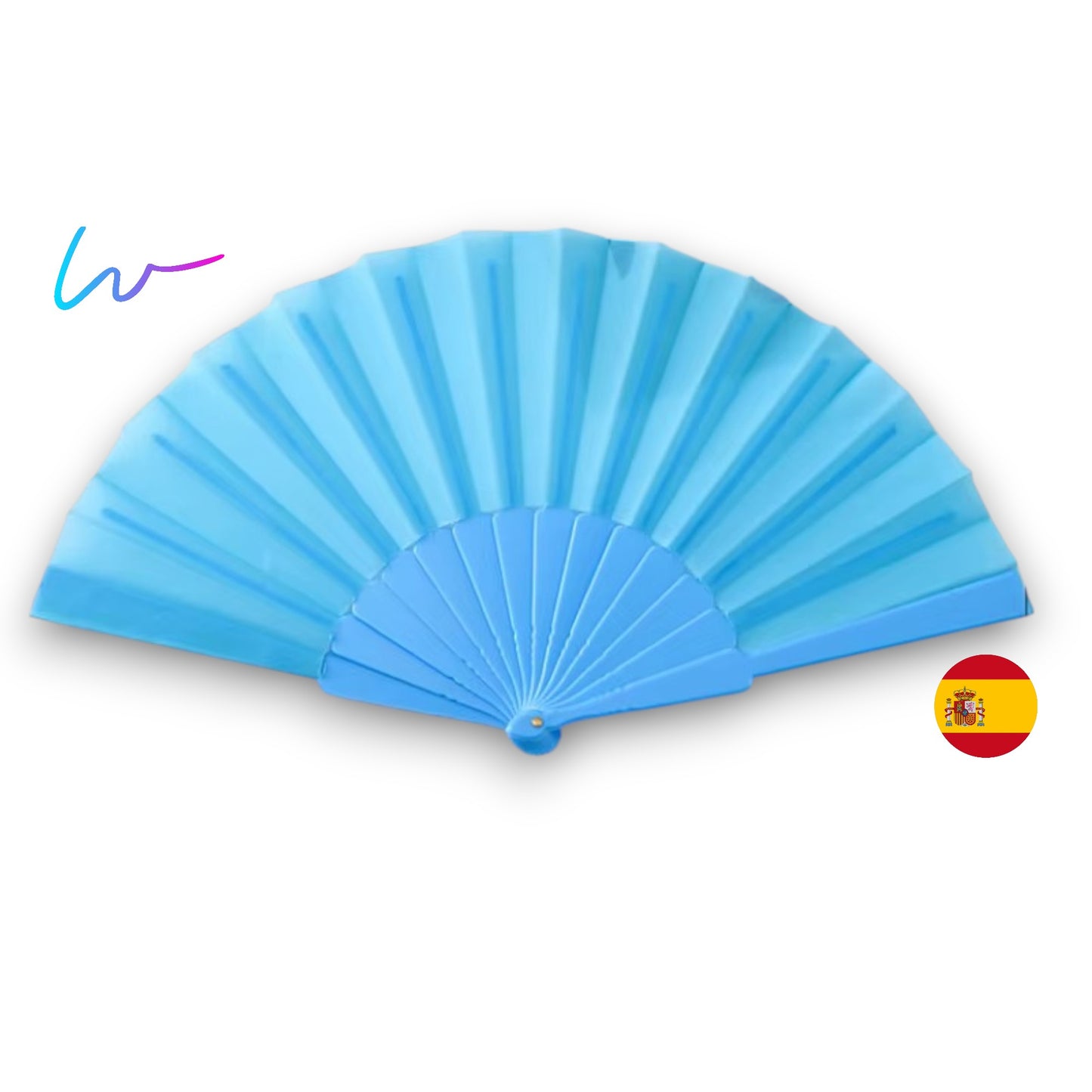 WEDDED®  10 Abanicos Personalizados multicolor |  Ideal para bodas y regalos | 23cm | Económicos | La tienda de las bodas